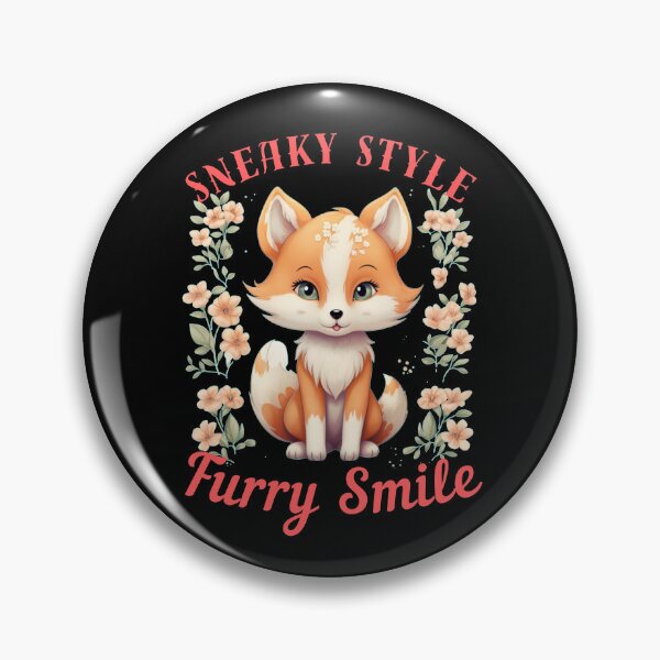 Item preview, Sneaky Style, Furry Smile. retro fox designed and sold by FoxVibes.