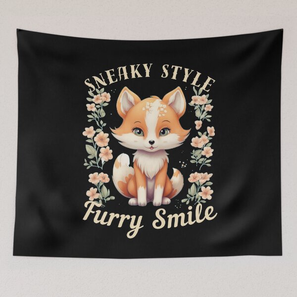 Artikelvorschau, Hinterhältiger Stil, pelziges Lächeln. Fuchsfüchse entworfen und verkauft von FoxVibes.