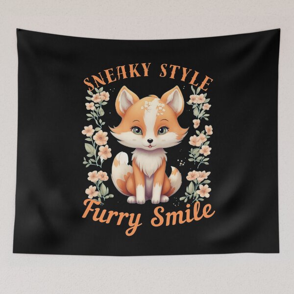 Item preview, Sneaky Style, Furry Smile. fox watercolor designed and sold by FoxVibes.