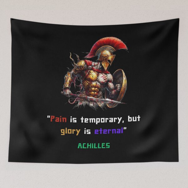Item preview, Achilles quote of pain and glory, iart for greek philosophy lovers designed and sold by CachoGlorious.