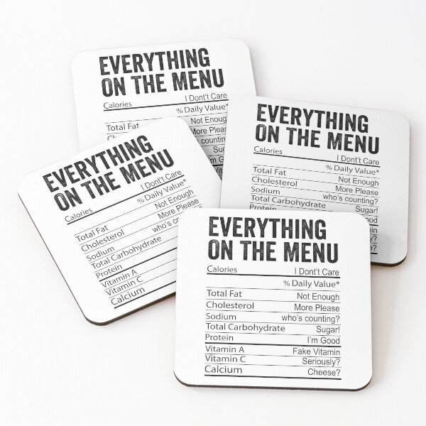 Item preview, Everything On The Menu Nutrition Facts Thanksgiving Food designed and sold by CORJIDOG-ART.