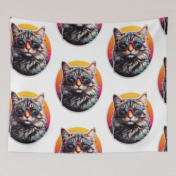Item preview, Cat With Glasses designed and sold by ProfArtStudio.