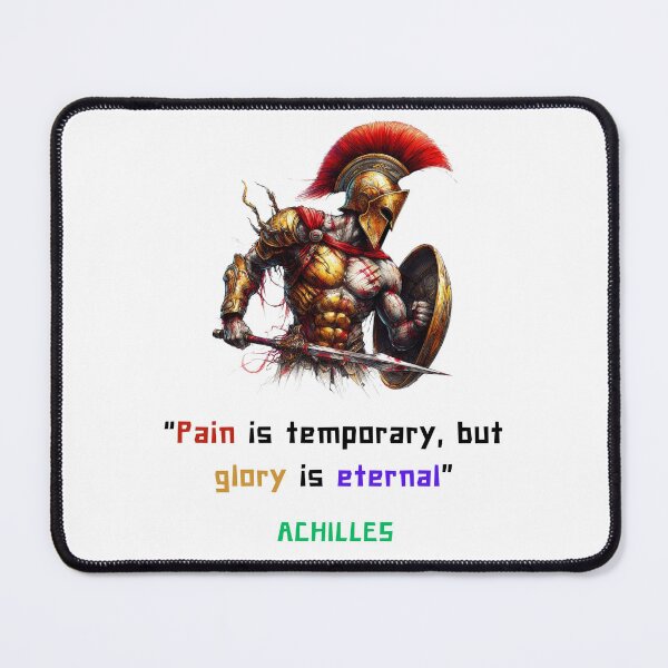Item preview, Achilles quote of pain and glory, iart for greek philosophy lovers designed and sold by CachoGlorious.