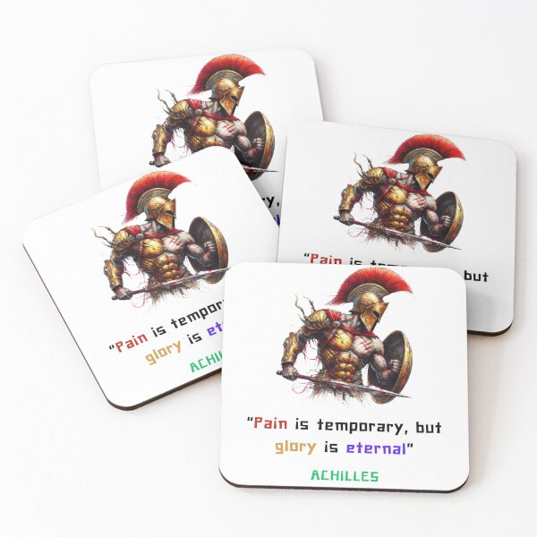 Item preview, Achilles quote of pain and glory, iart for greek philosophy lovers designed and sold by CachoGlorious.