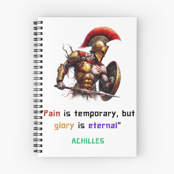 Item preview, Achilles quote of pain and glory, iart for greek philosophy lovers designed and sold by CachoGlorious.