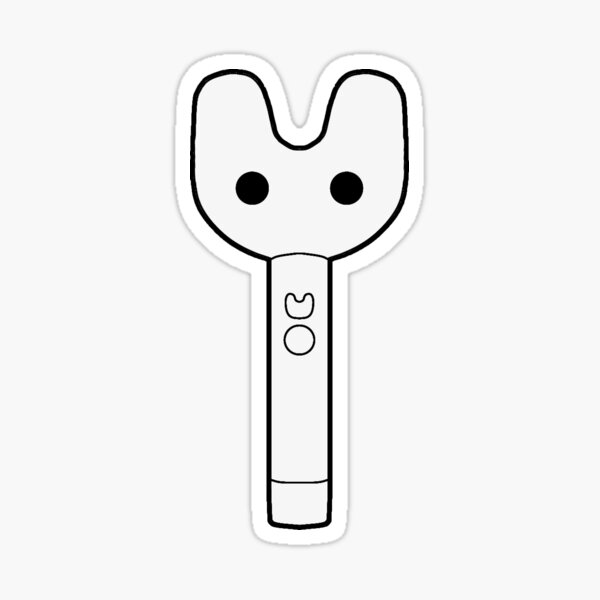 Vista previa del artículo con la obra «NewJeans Lightstick Binky Bong», diseñado y vendido por lisatopia.