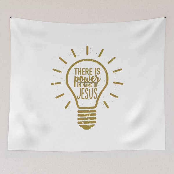 Item preview, There is Power in the Name of Jesus, Light Bulb Art designed and sold by Faithloveshop.