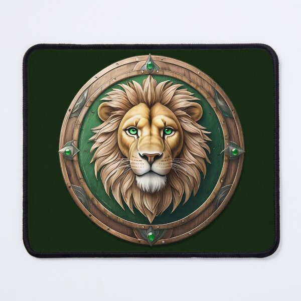 Item preview, Wooden shield with a lion's face. designed and sold by Ciervo Primavera.