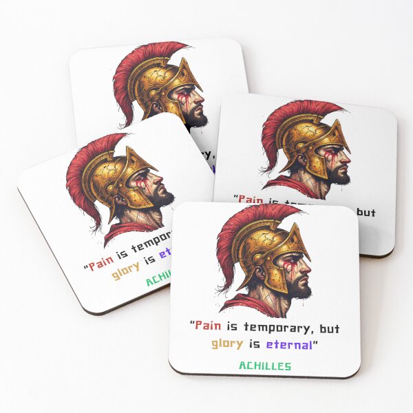 Item preview, Achilles quote of pain and glory, iart for greek philosophy lovers designed and sold by CachoGlorious.