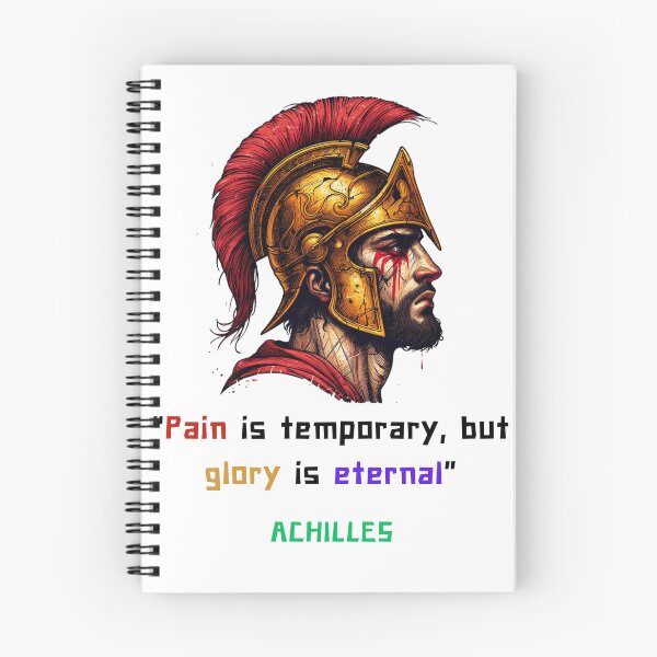 Item preview, Achilles quote of pain and glory, iart for greek philosophy lovers designed and sold by CachoGlorious.