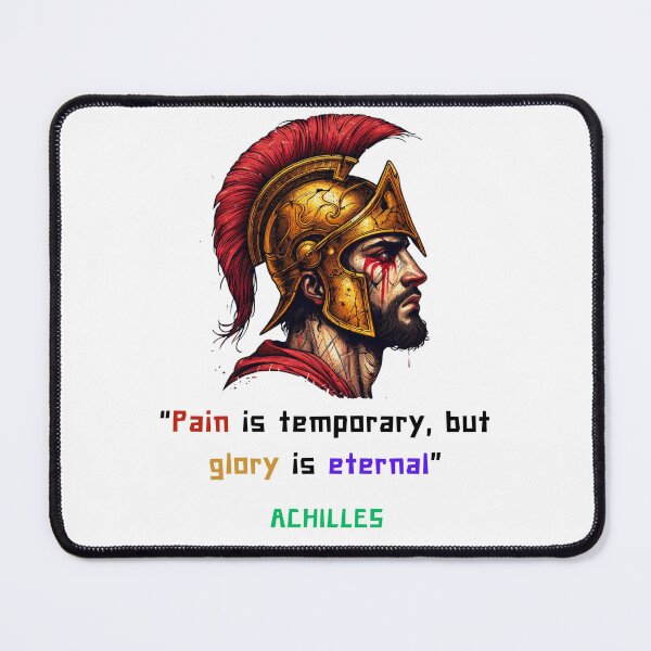 Item preview, Achilles quote of pain and glory, iart for greek philosophy lovers designed and sold by CachoGlorious.