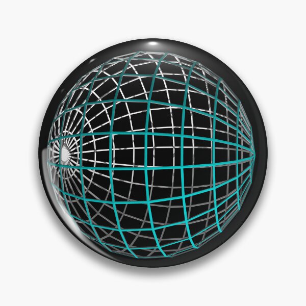 Item preview, Mandala (horizontal turquoise grid sphere)  designed and sold by Whimsy Trail Co.