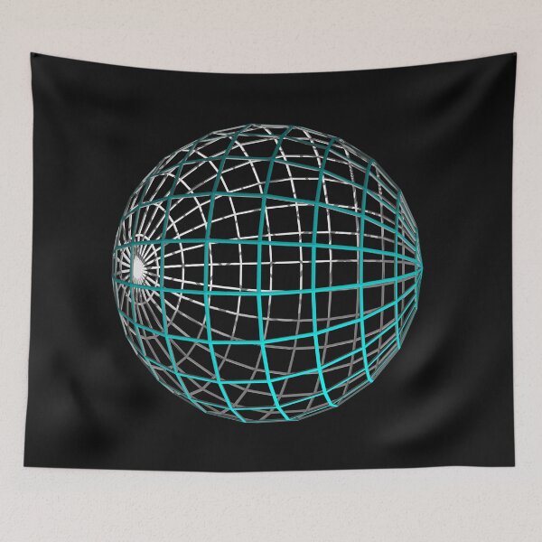 Item preview, Mandala (horizontal turquoise grid sphere)  designed and sold by m-yoga-store.