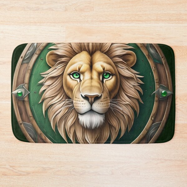 Item preview, Wooden shield with a lion's face. designed and sold by Ciervo Primavera.