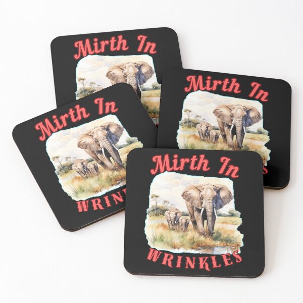 Item preview, Mirth In Wrinkles. colorful elephant designed and sold by ElephantVibes.