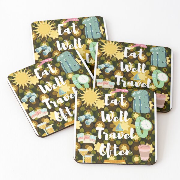 Item preview, Embark on a Culinary Journey: Eat Well, Travel Often designed and sold by DesignDistrict7.