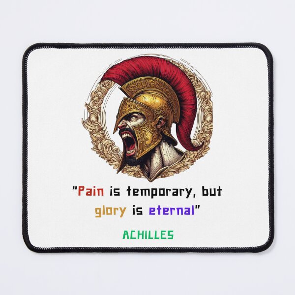 Item preview, Achilles quote of pain and glory, iart for greek philosophy lovers designed and sold by CachoGlorious.