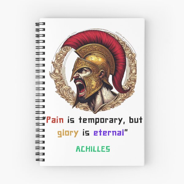 Item preview, Achilles quote of pain and glory, iart for greek philosophy lovers designed and sold by CachoGlorious.