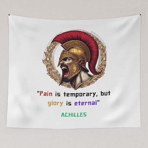 Item preview, Achilles quote of pain and glory, iart for greek philosophy lovers designed and sold by CachoGlorious.