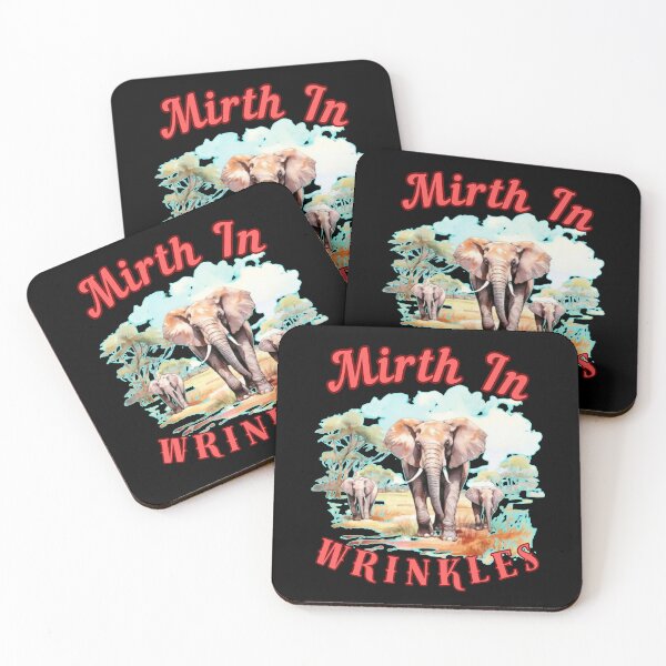 Item preview, Mirth In Wrinkles. happy elephant designed and sold by ElephantVibes.