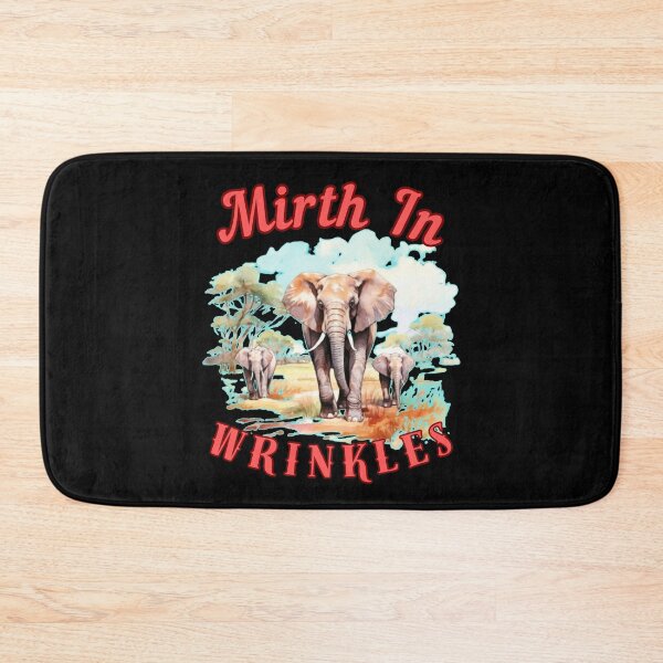 Item preview, Mirth In Wrinkles. happy elephant designed and sold by ElephantVibes.