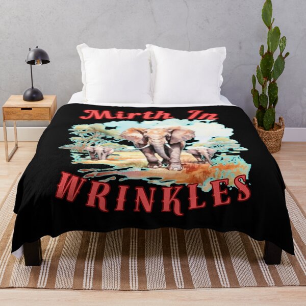 Item preview, Mirth In Wrinkles. happy elephant designed and sold by ElephantVibes.