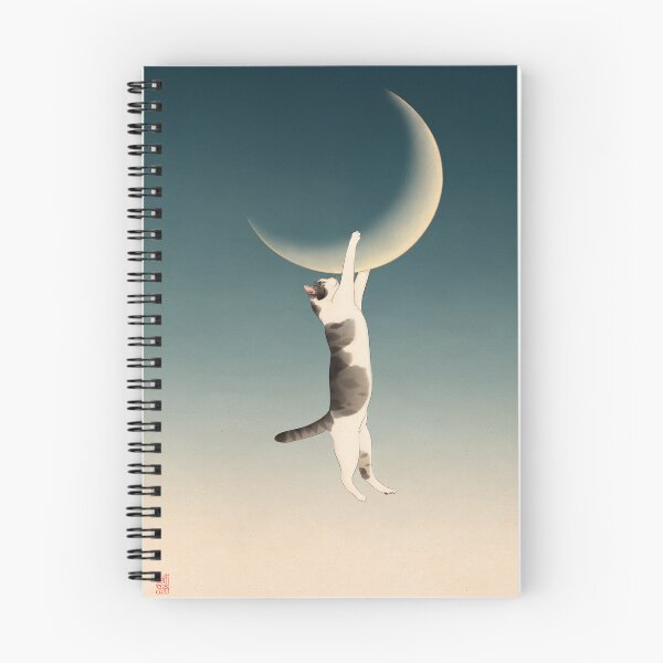 Artikelvorschau, Katze hängt am Mond entworfen und verkauft von Broccoli Cat Art.
