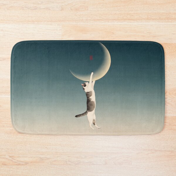 Item preview, Cat Hanging onto Moon designed and sold by Broccoli  Cat Art.