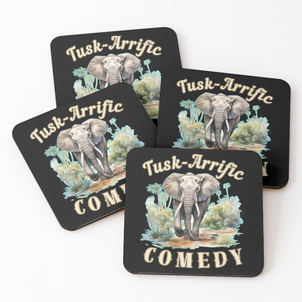 Item preview, Tusk-Arrific Comedy. elephant face designed and sold by ElephantVibes.