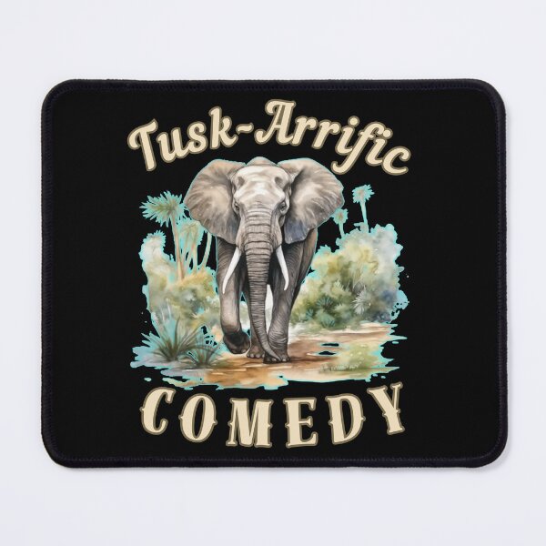 Item preview, Tusk-Arrific Comedy. elephant face designed and sold by ElephantVibes.