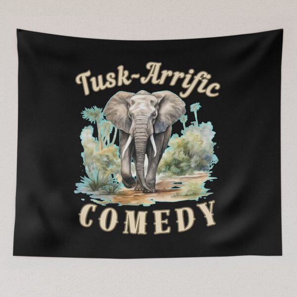 Item preview, Tusk-Arrific Comedy. elephant face designed and sold by ElephantVibes.