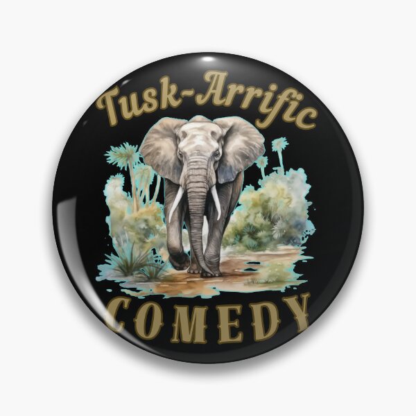 Item preview, Tusk-Arrific Comedy. elephant portrait designed and sold by ElephantVibes.