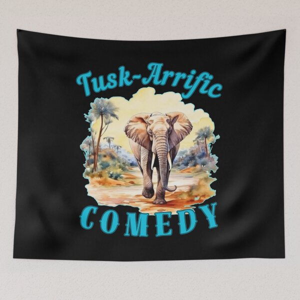 Item preview, Tusk-Arrific Comedy. adorable elephant designed and sold by ElephantVibes.