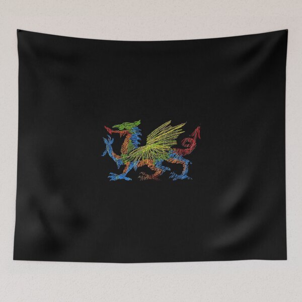 Item preview, Dragon flag Wales Cymru colour  designed and sold by SoulTrekking.