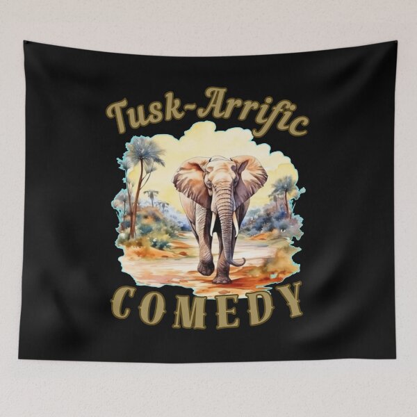 Item preview, Tusk-Arrific Comedy. Flower elephant designed and sold by ElephantVibes.