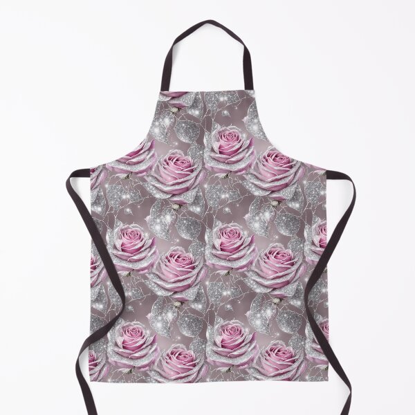 Item preview, Silver Glitter Pink Roses Floral Seamless Pattern designed and sold by PaxtonProjects.