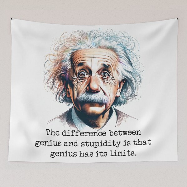 Item preview, Albert Einstein on Stupidity and Genius designed and sold by digital-savant.