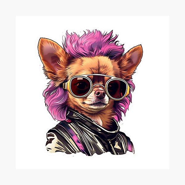 Item preview, Chihuahua 80s hair band designed and sold by KazzasKorner.