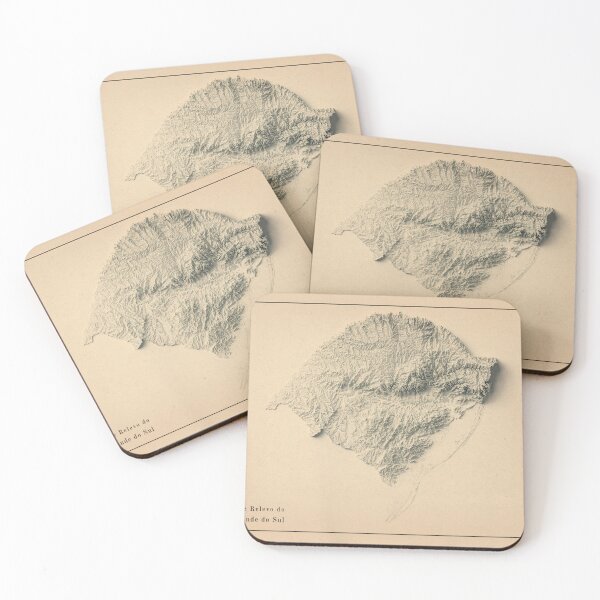 Item preview, Rio Grande do Sul State, Brazil Shaded Relief Map 3D digitally-rendered designed and sold by ThinkAboutMaps.