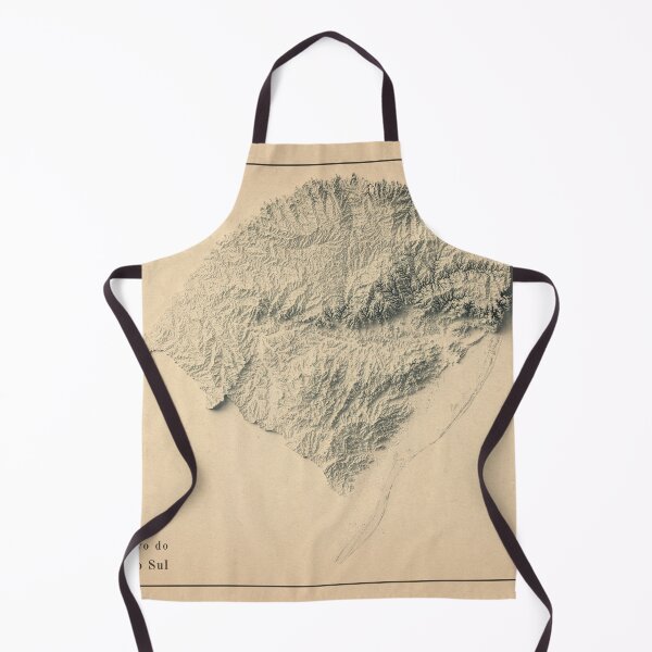 Item preview, Rio Grande do Sul State, Brazil Shaded Relief Map 3D digitally-rendered designed and sold by ThinkAboutMaps.