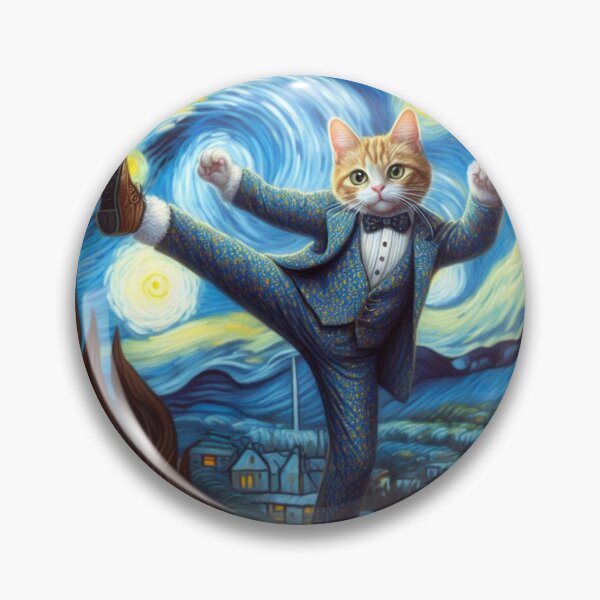 Item preview, Dancing Van Gogh Cat 2 designed and sold by potatofacecraft.