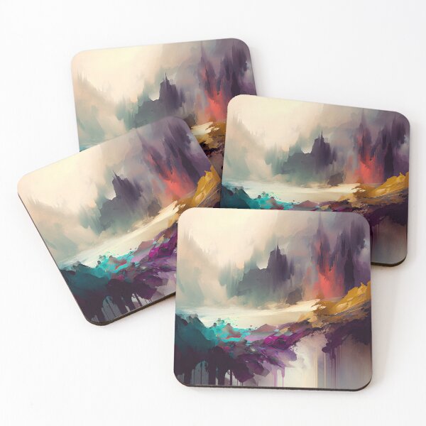 Item preview, Contemporary abstract landscape designed and sold by Red Witch Art.