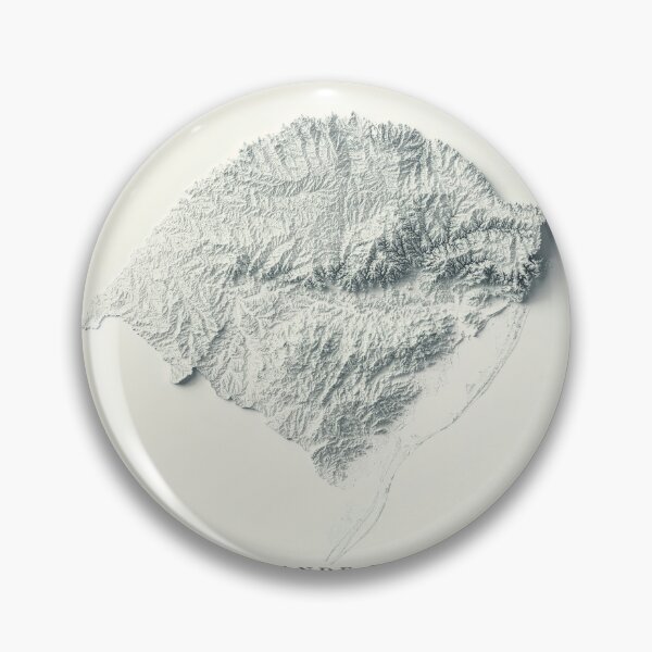 Item preview, Rio Grande do Sul State, Brazil Shaded Relief Map 3D digitally-rendered designed and sold by ThinkAboutMaps.