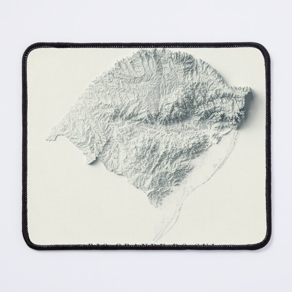 Item preview, Rio Grande do Sul State, Brazil Shaded Relief Map 3D digitally-rendered designed and sold by ThinkAboutMaps.