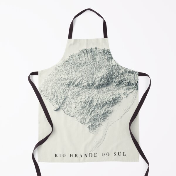 Item preview, Rio Grande do Sul State, Brazil Shaded Relief Map 3D digitally-rendered designed and sold by ThinkAboutMaps.