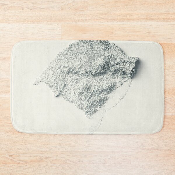Item preview, Rio Grande do Sul State, Brazil Shaded Relief Map 3D digitally-rendered designed and sold by ThinkAboutMaps.