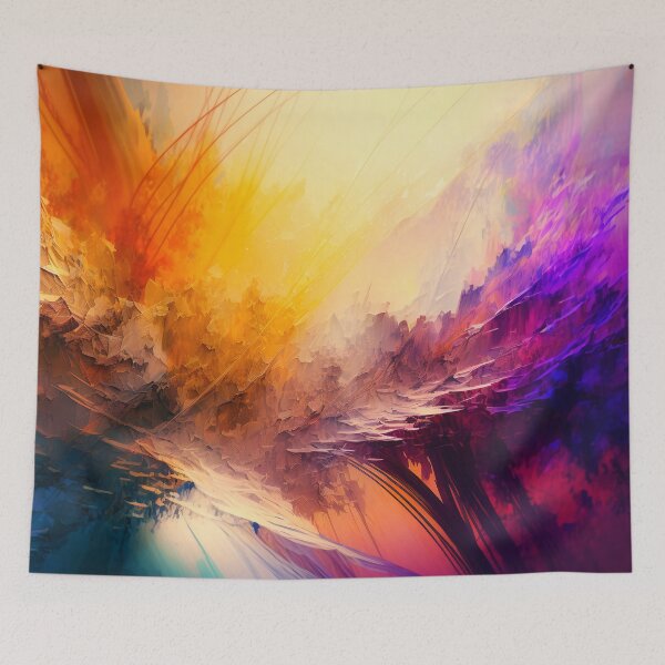 Item preview, Contemporary abstract landscape designed and sold by Red Witch Art.