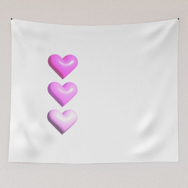 Item preview, 3D bubbly pink y2k hearts 00s heart level designed and sold by needsai.