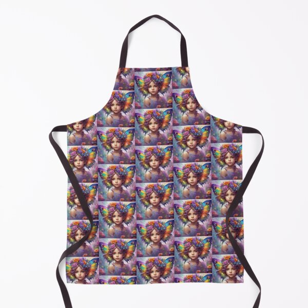 Item preview, Little Fairy With Rainbow Butterfly Wings designed and sold by FlutterbyFairy.