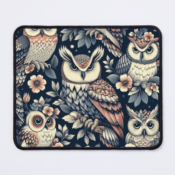 Aperçu de l'œuvre Un clipart de hibou et de motif floral créée et vendue par LindaV44.